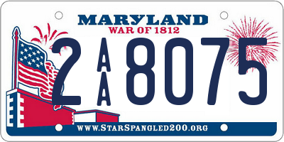 MD license plate 2AA8075