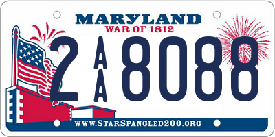 MD license plate 2AA8088