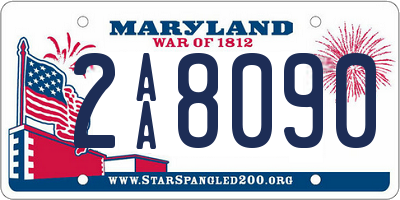 MD license plate 2AA8090