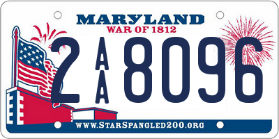 MD license plate 2AA8096