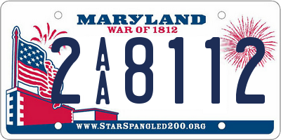 MD license plate 2AA8112