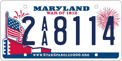 MD license plate 2AA8114