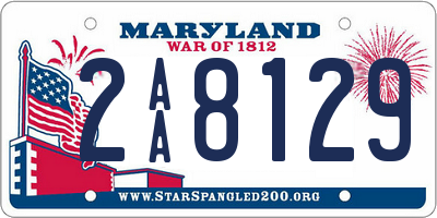 MD license plate 2AA8129