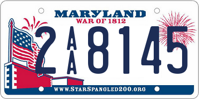 MD license plate 2AA8145