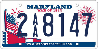 MD license plate 2AA8147