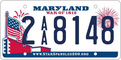 MD license plate 2AA8148