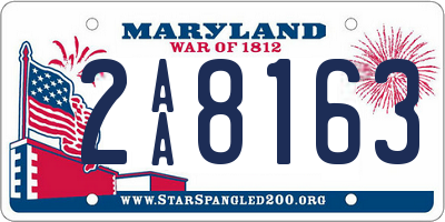 MD license plate 2AA8163