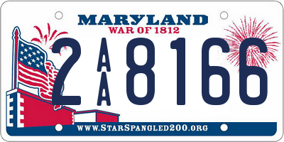 MD license plate 2AA8166