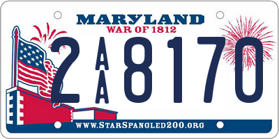 MD license plate 2AA8170