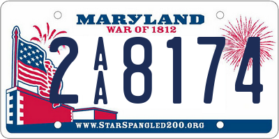 MD license plate 2AA8174