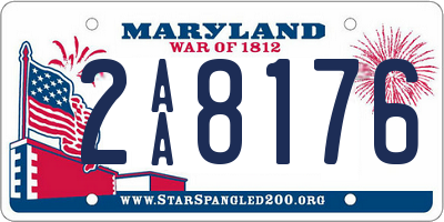 MD license plate 2AA8176