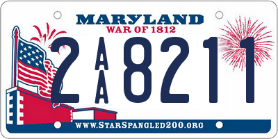 MD license plate 2AA8211