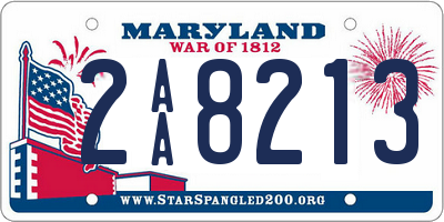 MD license plate 2AA8213