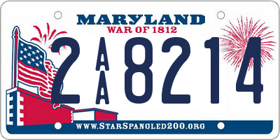 MD license plate 2AA8214