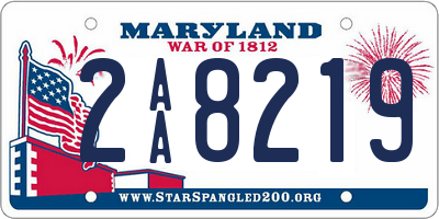 MD license plate 2AA8219