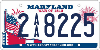 MD license plate 2AA8225