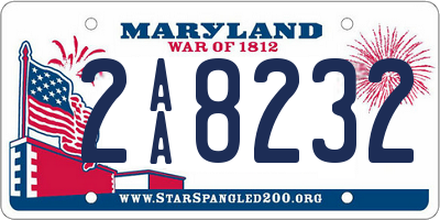 MD license plate 2AA8232