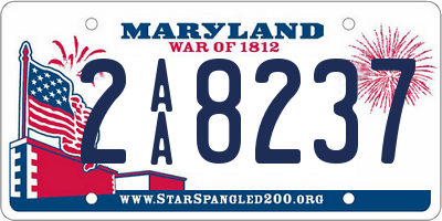 MD license plate 2AA8237