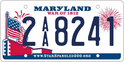 MD license plate 2AA8241