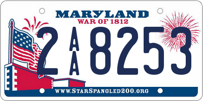 MD license plate 2AA8253