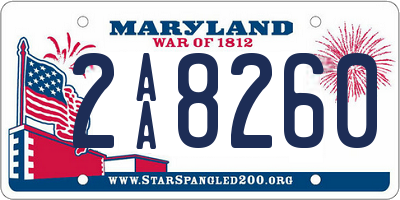 MD license plate 2AA8260