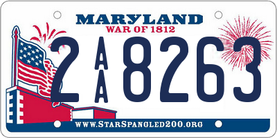 MD license plate 2AA8263