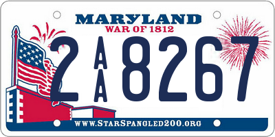 MD license plate 2AA8267