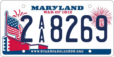 MD license plate 2AA8269