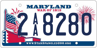 MD license plate 2AA8280