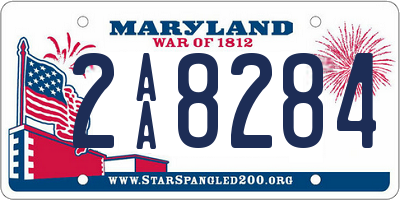 MD license plate 2AA8284