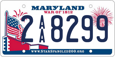 MD license plate 2AA8299