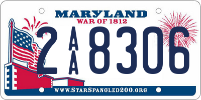 MD license plate 2AA8306