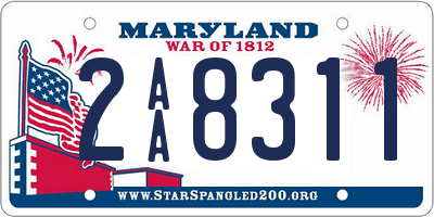 MD license plate 2AA8311