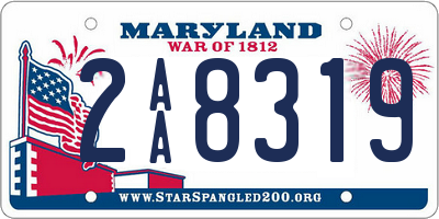 MD license plate 2AA8319