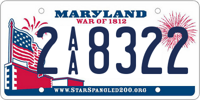 MD license plate 2AA8322