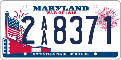 MD license plate 2AA8371