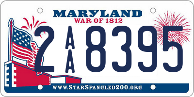 MD license plate 2AA8395