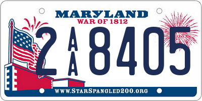 MD license plate 2AA8405