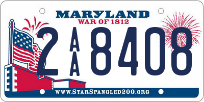 MD license plate 2AA8408