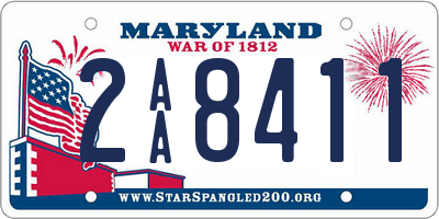 MD license plate 2AA8411