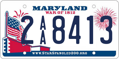 MD license plate 2AA8413