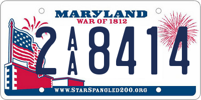 MD license plate 2AA8414