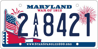 MD license plate 2AA8421