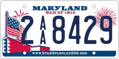 MD license plate 2AA8429