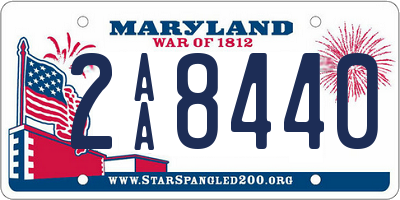 MD license plate 2AA8440