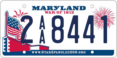 MD license plate 2AA8441