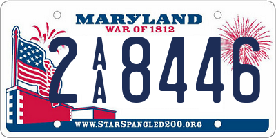 MD license plate 2AA8446