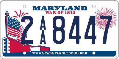 MD license plate 2AA8447