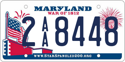 MD license plate 2AA8448