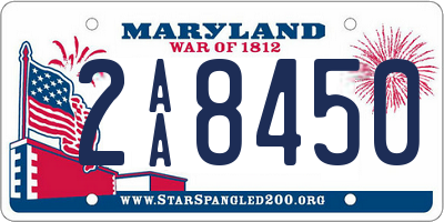 MD license plate 2AA8450